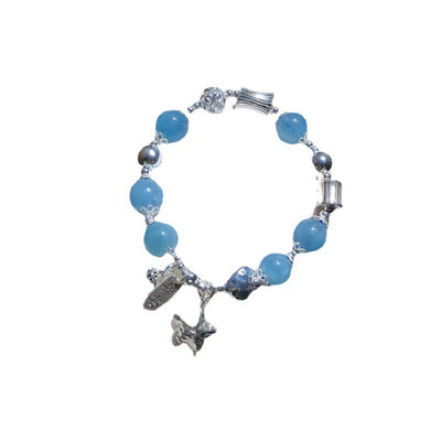 Aquamarine 925 Silver Star Bracelet