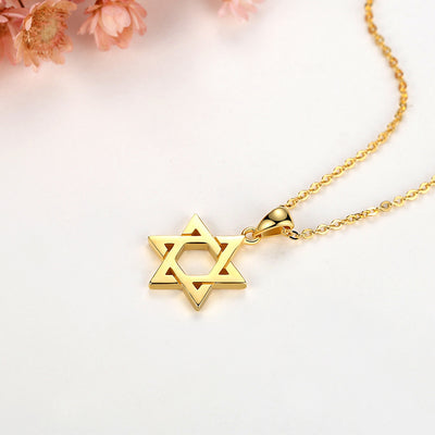 S925 Silver Hexagram Necklace Pendant