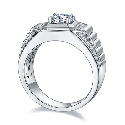 Moissanite One Carat 925 Silver Ring