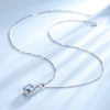 925 Sterling Silver Necklace Sky Blue Topaz Four-Piece Set