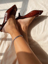 Metallic Concave Figaro Men's And Women's Anklets