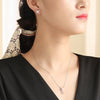 Wholesale Women Freshwater Cat Pendant 925 Sterling Silver Necklace And Earing Pearl Jewelry Sets