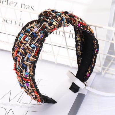 Color fabric geometric versatile personality casual headband