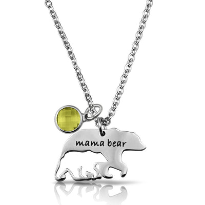 Stainless Steel Jewelry Necklace Mother Bear