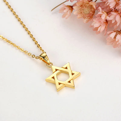 S925 Silver Hexagram Necklace Pendant