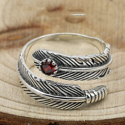 Old Thai Silver Takahashi Feather Ring Fashion Ring