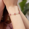 925 Sterling Silver Strawberry Crystal Bracelet Women