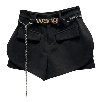 Winter New Three-dimensional Pocket Three Cent Wool Shorts Women