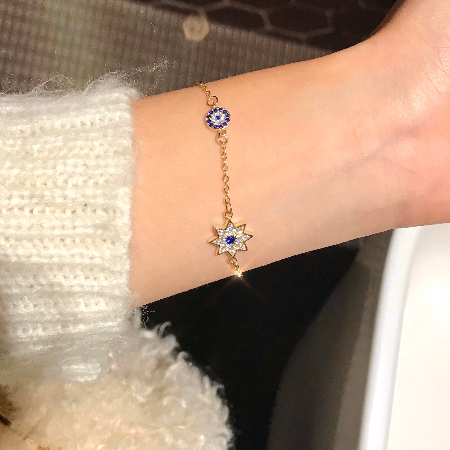 925 Sterling Silver Sapphire Bracelet