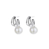 Women's S925 Sterling Silver Multi-layer Line Pearl Stud Earrings