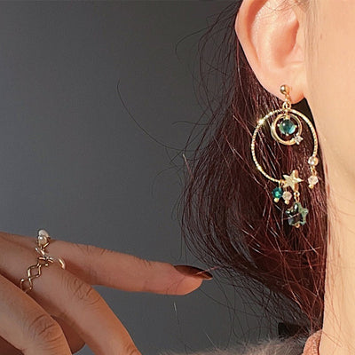 Planet Delicate Sparkling Exaggerated Earrings