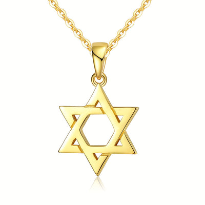 S925 Silver Hexagram Necklace Pendant