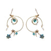 Planet Delicate Sparkling Exaggerated Earrings