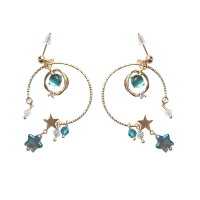 Planet Delicate Sparkling Exaggerated Earrings