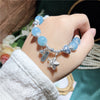 Aquamarine 925 Silver Star Bracelet