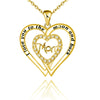 Double Love Necklace MOM Diamond