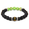 Natural Volcanic Stone Seven Chakra Yoga Energy Bracelet